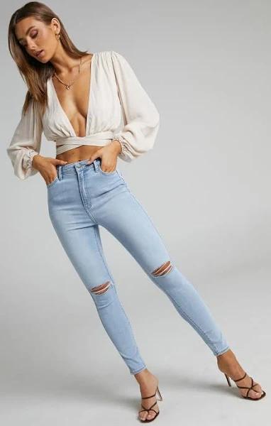 Riders Hi Rider Jean Lennon Destroy, AU 8 / Denim - Light