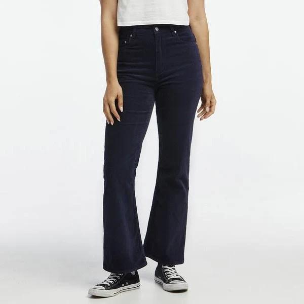 Riders Womens Hi Flare Relaxed Navy Cord / 12