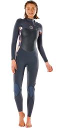 Rip Curl 5/3mm Flashbomb Chest Zip Womens Wetsuit - Washed Black