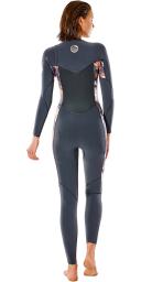 Rip Curl 5/3mm Flashbomb Chest Zip Womens Wetsuit - Washed Black