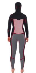 Rip Curl 5/4mm Dawn Patrol Hooded Chest Zip Womens Wetsuit - Black