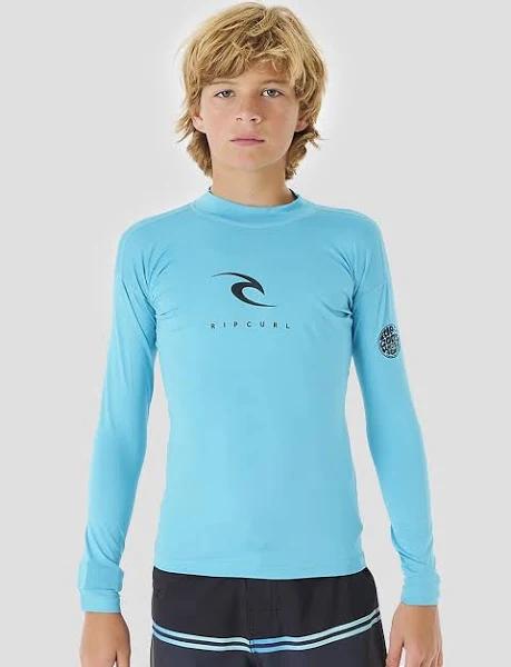 Rip Curl Boys Corps Long Sleeve Rash Vest - Blue