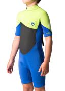 Rip Curl Boys Omega 1.5mm Short Sleeve Spring Suit Wetsuit