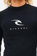 Rip Curl Corps Long Sleeve Rash Vest in Black Large