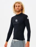 Rip Curl Corps Long Sleeve Rash Vest in Black Large