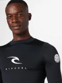 Rip Curl Corps Long Sleeve Rash Vest in Black Large