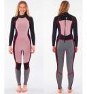 Rip Curl Dawn Patrol 4/3mm Back Zip Womens Wetsuit - Slate Rose