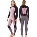 Rip Curl Dawn Patrol 4/3mm Back Zip Womens Wetsuit - Slate Rose