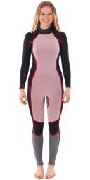 Rip Curl Dawn Patrol 4/3mm Back Zip Womens Wetsuit - Slate Rose