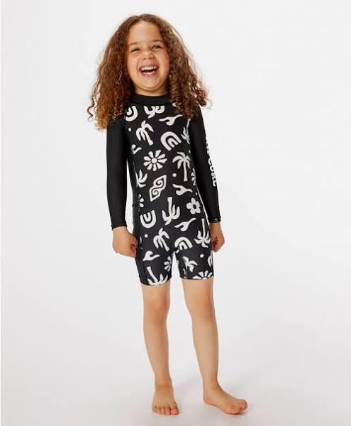 Rip Curl Low Tide LS Spring Suit - Kids Washed Black Size 1-2YR