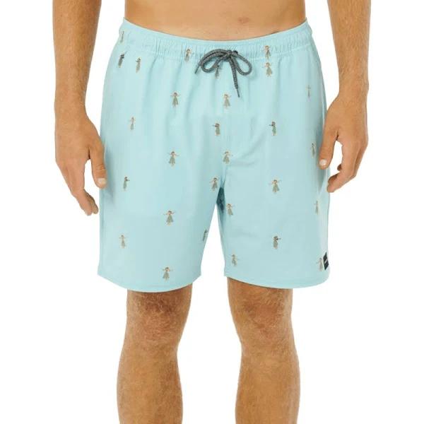 Rip Curl Men's 17" Bondi Volley Walkshorts - Aqua XL - Swimoutlet.com