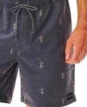 Rip Curl Men's Luau Volley Short - Washed Black | Cotton/Polyester - Swimoutlet.com