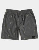 Rip Curl Men's Luau Volley Short - Washed Black XL | Cotton/Polyester - Swimoutlet.com