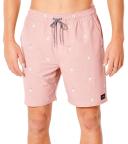 Rip Curl Men's Luau Volley Short - Washed Peach XL | Cotton/Polyester - Swimoutlet.com