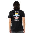 Rip Curl Men's Search Icon Tee Crew Neck Short Sleeve Cotton Jersey Yellow