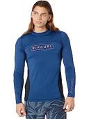 Rip Curl Men's Wave Long Sleeve Rashguard - Black XXL - Swimoutlet.com