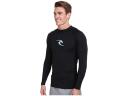 Rip Curl Men's Wave Long Sleeve Rashguard - Black XXL - Swimoutlet.com