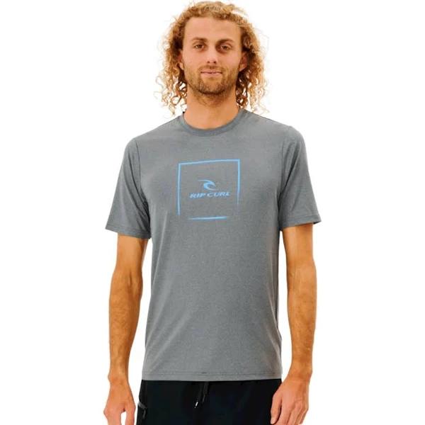 Rip Curl Mens Corp Icon Suntop - Grey- Swimwear Galore