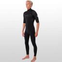 Rip Curl Mens Dawn Patrol 2mm Chest Zip Short Sleeve Steamer M / Black