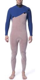 Rip Curl Mens Flashbomb 3/2mm GBS Zip Free Wetsuit Slate