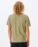 Rip Curl Mens Plain Wash Tee Washed Moss / 3XL
