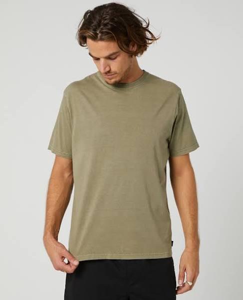 Rip Curl Mens Plain Wash Tee Washed Moss / 3XL