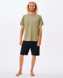 Rip Curl Mens Plain Wash Tee Washed Moss / M
