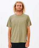 Rip Curl Mens Plain Wash Tee Washed Moss / M