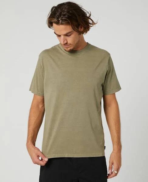 Rip Curl Mens Plain Wash Tee Washed Moss / M
