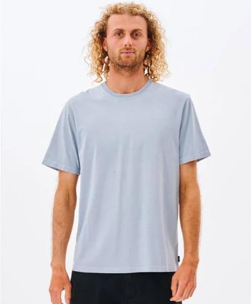 Rip Curl Mens Plain Wash Tee Zen Blue / M