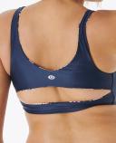 Rip Curl Mirage Revo Crop Bikini Top Blue L Woman