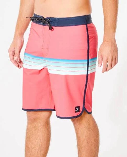 Rip Curl Mirage Surf Revival Stripe Board Shorts Retro Red