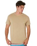 Rip Curl Plain Wash Mens Tee Khaki Size M