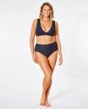 Rip Curl Premium Surf Deep V Bikini Top - Black