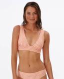 Rip Curl Premium Surf Deep V Bikini Top - Peach