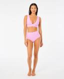 Rip Curl Premium Surf High Waisted Good Coverage Bikini Pant. Violet Size L
