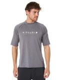Rip Curl Shockwave Relaxed Short Sleeve UVT Grey Marle 3XL