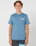 Rip Curl Tube Heads Tee Dusty Blue Size 14