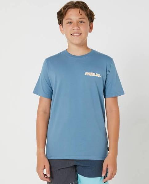 Rip Curl Tube Heads Tee Dusty Blue Size 14
