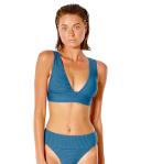 Rip Curl Women's Premium Surf Deep V Bikini Top - Dark Teal - Swimoutlet.com