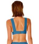 Rip Curl Women's Premium Surf Deep V Bikini Top - Dark Teal - Swimoutlet.com