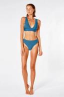 Rip Curl Women's Premium Surf Deep V Bikini Top - Dark Teal - Swimoutlet.com