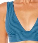 Rip Curl Women's Premium Surf Deep V Bikini Top - Dark Teal - Swimoutlet.com