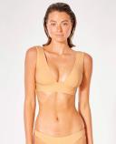 Rip Curl Women's Premium Surf Deep V Bikini Top - Orange XXL - Swimoutlet.com