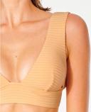 Rip Curl Women's Premium Surf Deep V Bikini Top - Orange XXL - Swimoutlet.com