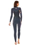Rip Curl Womens Flashbomb 3/2mm Chest Zip Steamer Wetsuit 14 / Black