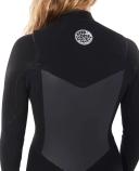Rip Curl Womens Flashbomb 3/2mm Chest Zip Steamer Wetsuit 8 / Black