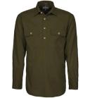Ritemate Men's Closed Front Long Sleeve Shirt - Pale Blue, M / Pale Blue