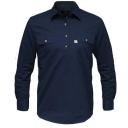 Ritemate Mens Closed Front Long Sleeve Shirt - 10 Colours, 4XL / Olive