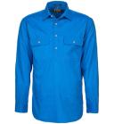 Ritemate Mens Closed Front Long Sleeve Shirt - 10 Colours, 5XL / Red